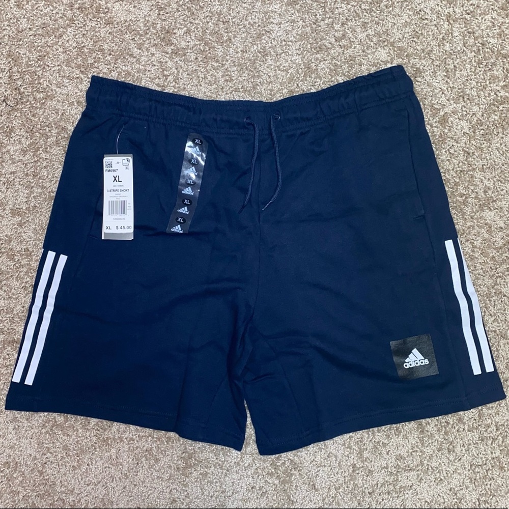 Men’s XL Adidas Fleece Shorts Navy